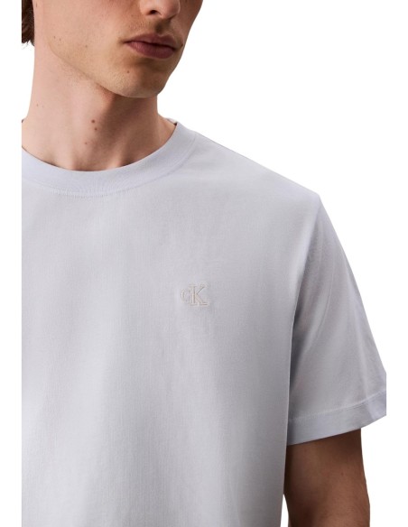 T-shirt bleu azur manches longues Calvin Klein Jeans homme
