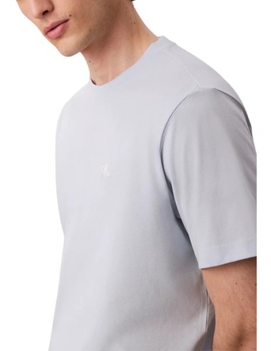 T-shirt bleu azur manches longues Calvin Klein Jeans homme