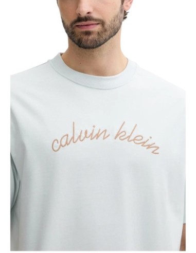 T-shirt bleu azur Calvin Klein Jeans homme