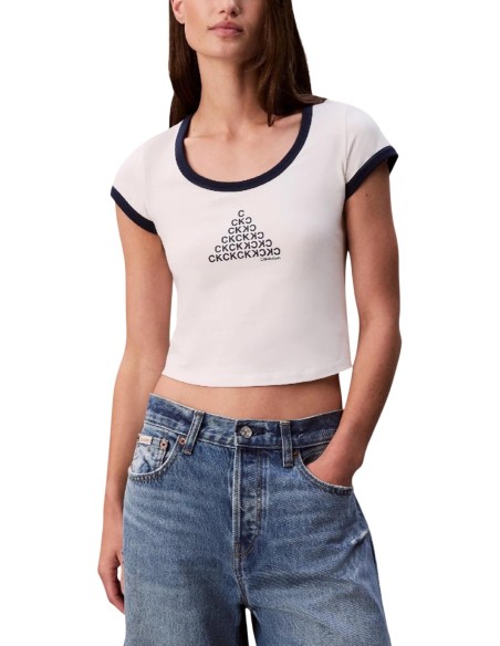 T-shirt blanc Calvin Klein Jeans femme