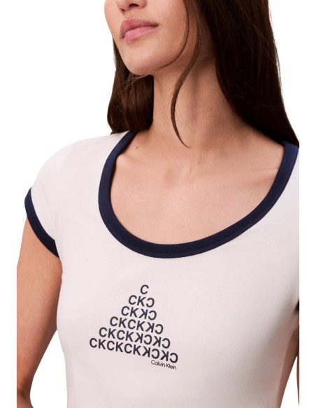 T-shirt blanc Calvin Klein Jeans femme