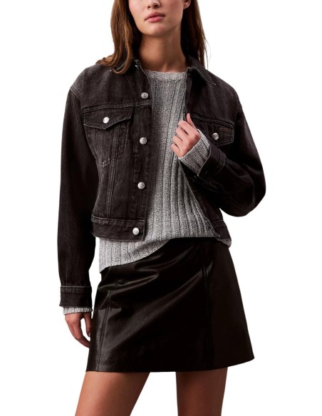 Veste noire coton bio Calvin Klein Jeans femme