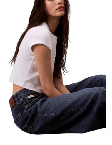 Jeans bordeaux coton bio Calvin Klein Jeans femme