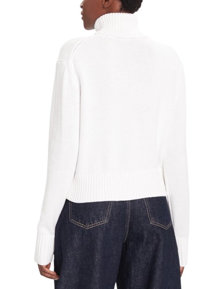 Pull blanc imprimé Calvin Klein Jeans femme