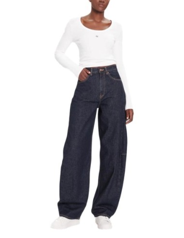 Jeans bleu coton bio Calvin Klein Jeans femme