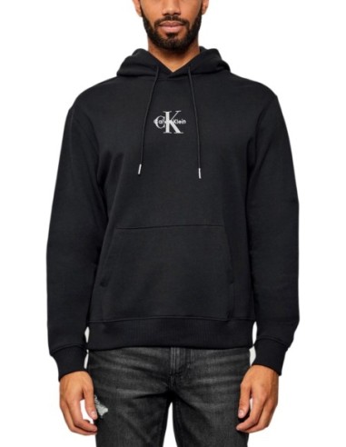 Sweat noir imprimé Calvin Klein Jeans homme