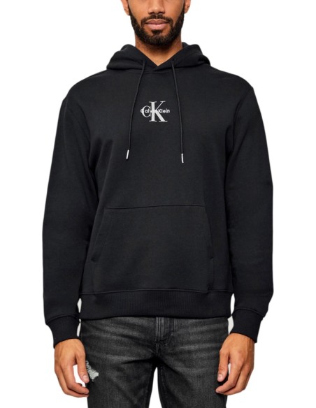 Sweat noir imprimé Calvin Klein Jeans homme