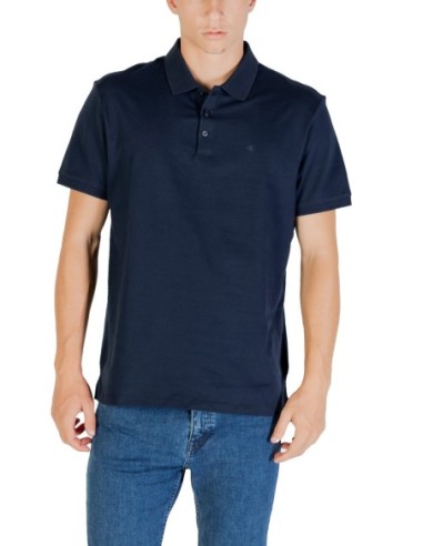 Polo bleu Calvin Klein Jeans homme