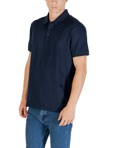 Polo bleu Calvin Klein Jeans homme