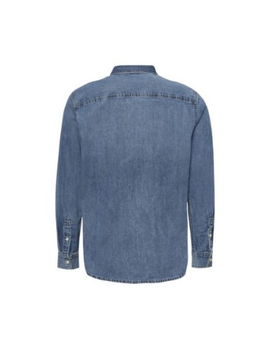 Chemise bleue coton Calvin Klein Jeans homme