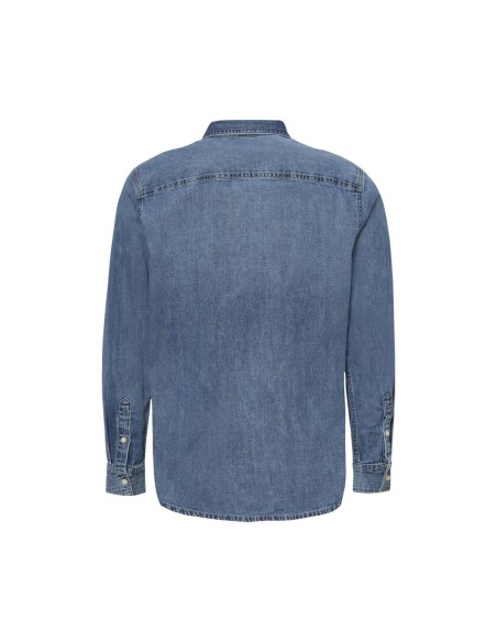 Chemise bleue coton Calvin Klein Jeans homme