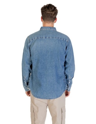 Chemise bleue coton Calvin Klein Jeans homme