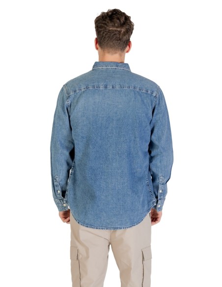 Chemise bleue coton Calvin Klein Jeans homme
