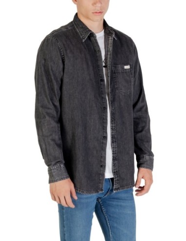 Chemise noire coton Calvin Klein Jeans homme