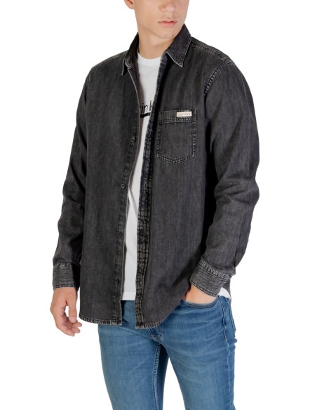 Chemise noire coton Calvin Klein Jeans homme