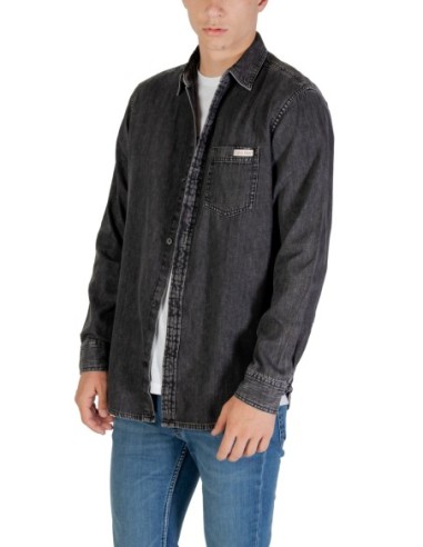 Chemise noire coton Calvin Klein Jeans homme