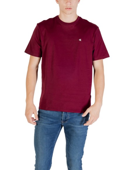 T-shirt bordeaux Calvin Klein Jeans homme