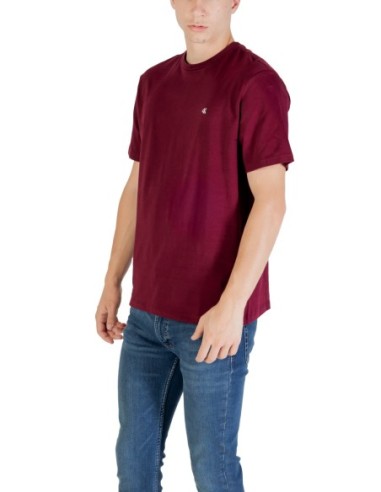 T-shirt bordeaux Calvin Klein Jeans homme