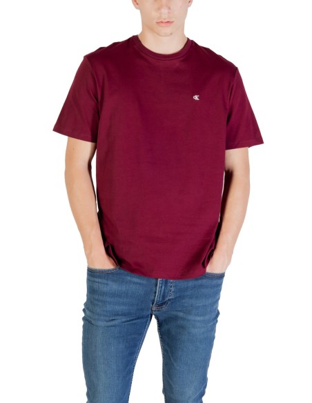 T-shirt bordeaux Calvin Klein Jeans homme