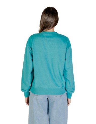 Sweat bleu azur imprimé Calvin Klein Jeans femme