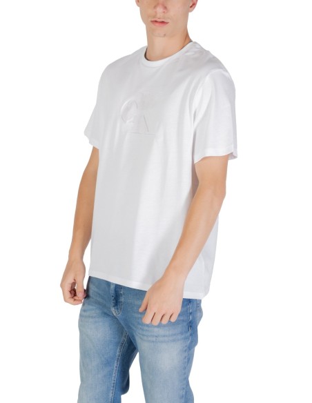 T-shirt blanc imprimé Calvin Klein Jeans homme