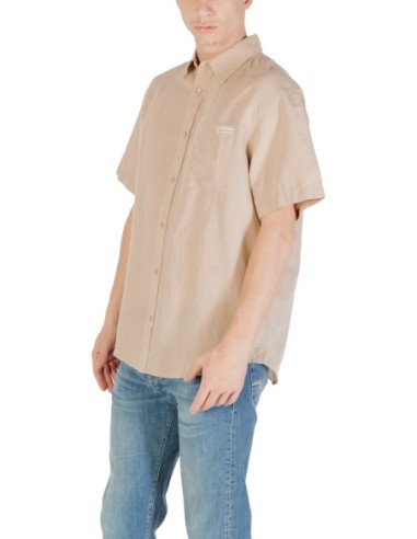 Chemise beige lin-coton Calvin Klein Jeans homme