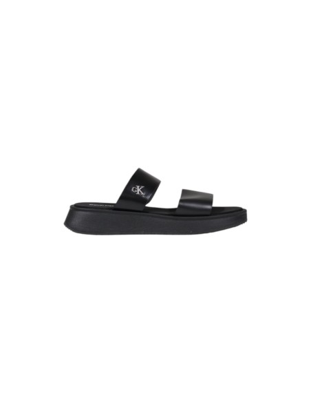 Mules noires cuir Calvin Klein Jeans femme