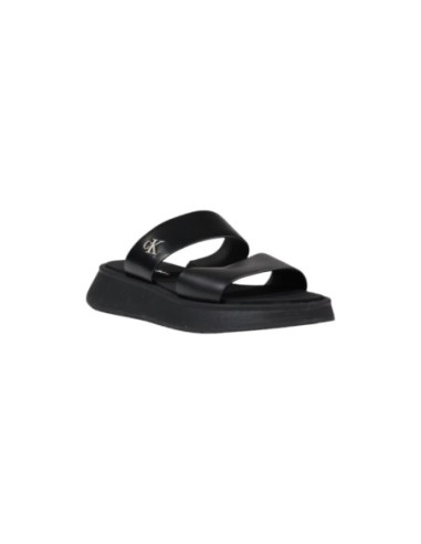 Mules noires cuir Calvin Klein Jeans femme