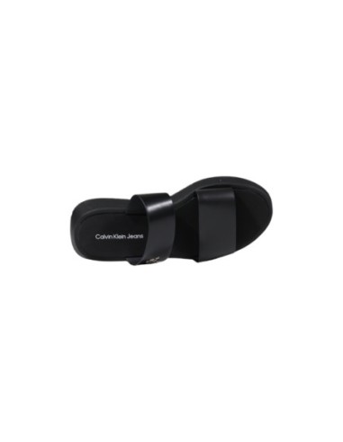 Mules noires cuir Calvin Klein Jeans femme