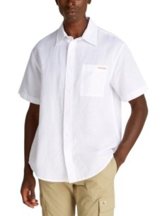 Chemise blanche lin-coton Calvin Klein Jeans homme