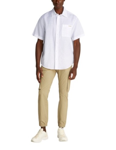 Chemise blanche lin-coton Calvin Klein Jeans homme