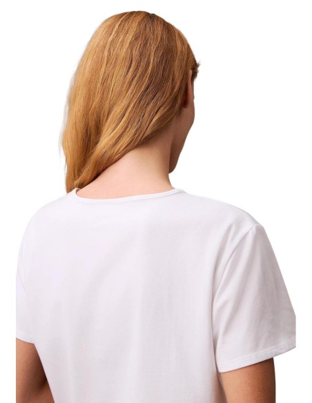 T-shirt blanc imprimé Calvin Klein Jeans femme