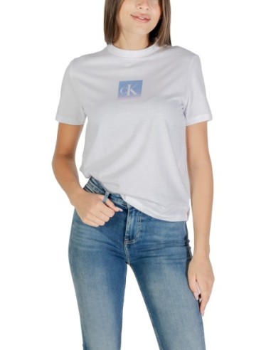 T-shirt blanc Calvin Klein Jeans femme