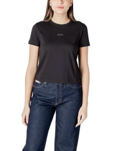 T-shirt noir coton bio Calvin Klein Jeans femme
