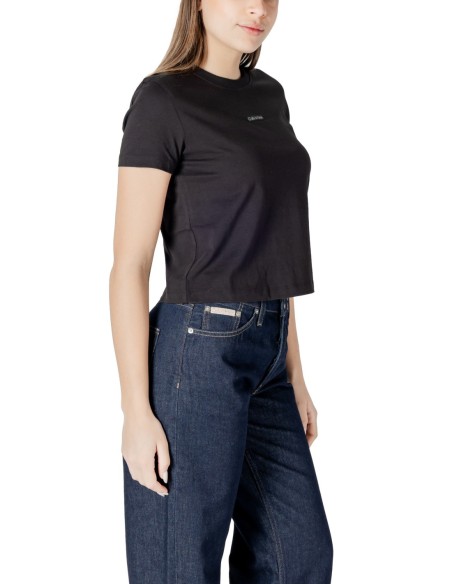 T-shirt noir coton bio Calvin Klein Jeans femme
