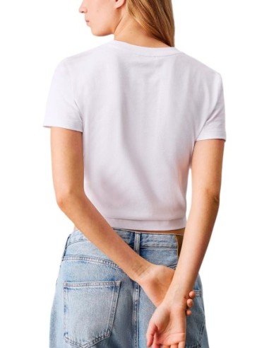 T-shirt blanc coton bio Calvin Klein Jeans femme