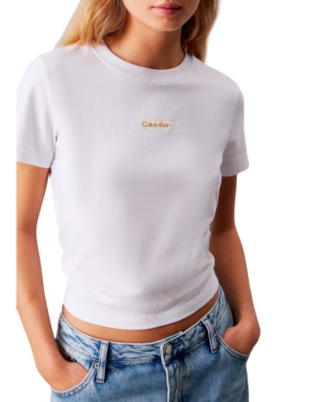 T-shirt blanc coton bio Calvin Klein Jeans femme