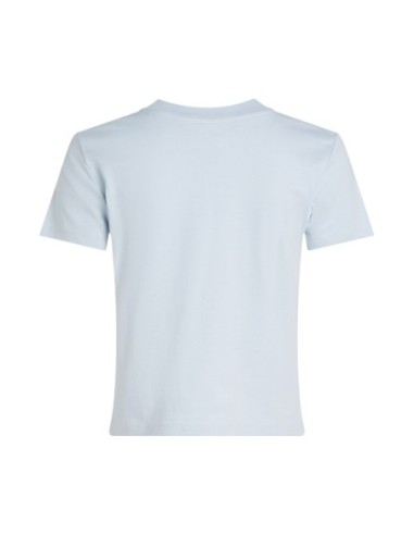 T-shirt bleu azur imprimé Calvin Klein Jeans femme