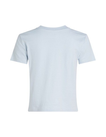 T-shirt bleu azur imprimé Calvin Klein Jeans femme