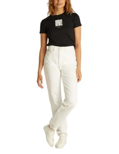 T-shirt noir imprimé Calvin Klein Jeans femme
