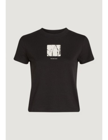 T-shirt noir imprimé Calvin Klein Jeans femme