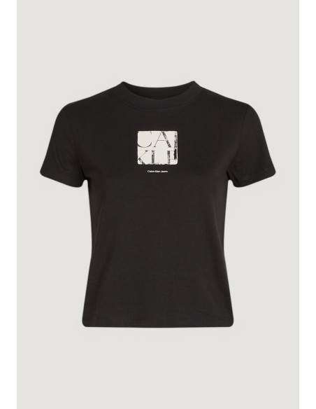 T-shirt noir imprimé Calvin Klein Jeans femme