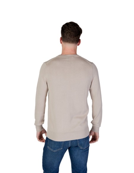 Pull beige coton bio Calvin Klein Jeans homme