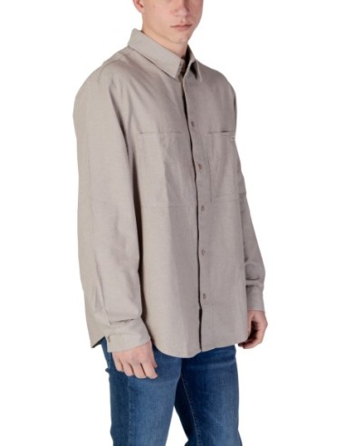 Chemise beige coton Calvin Klein Jeans homme