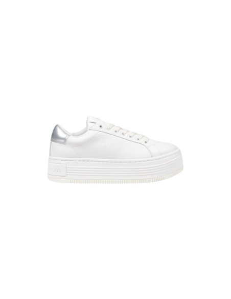 Baskets argentées cuir Calvin Klein Jeans femme