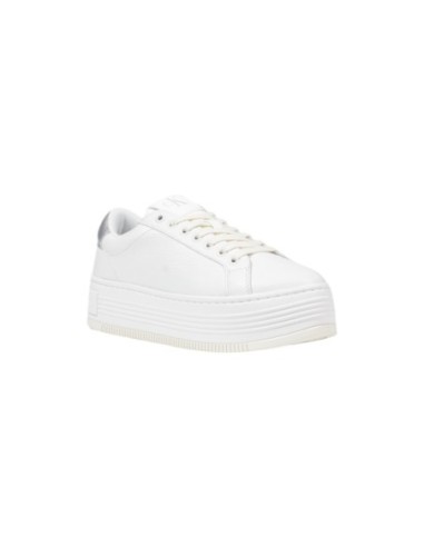 Baskets argentées cuir Calvin Klein Jeans femme