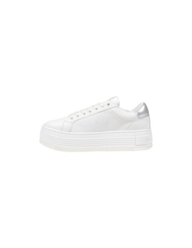 Baskets argentées cuir Calvin Klein Jeans femme