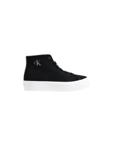 Baskets noires cuir Calvin Klein Jeans femme