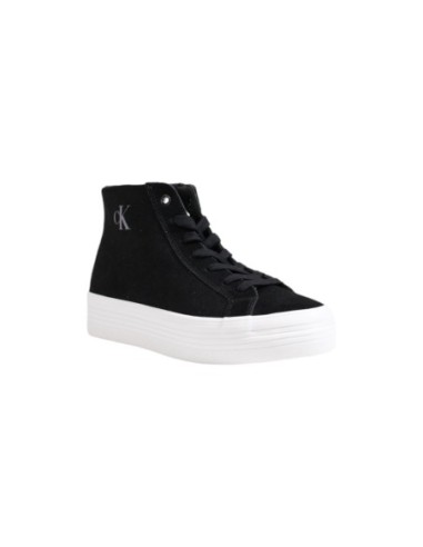 Baskets noires cuir Calvin Klein Jeans femme