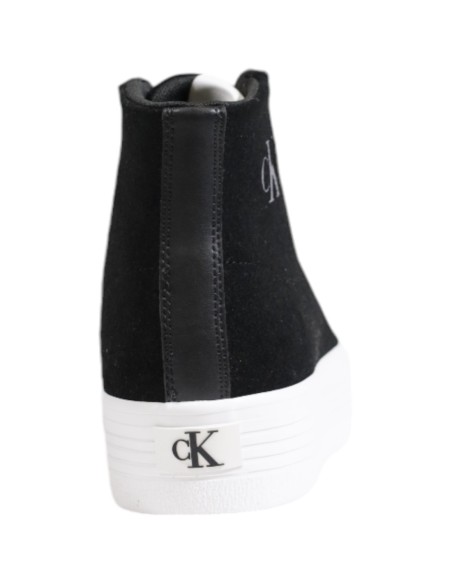Baskets noires cuir Calvin Klein Jeans femme